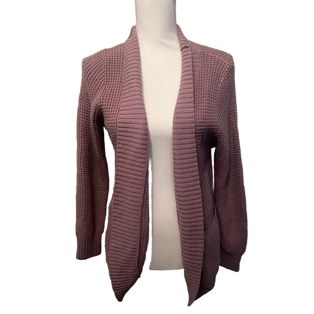 Merokeety Lavender Purple Long Sleeve Sweater Cardigan Sz M